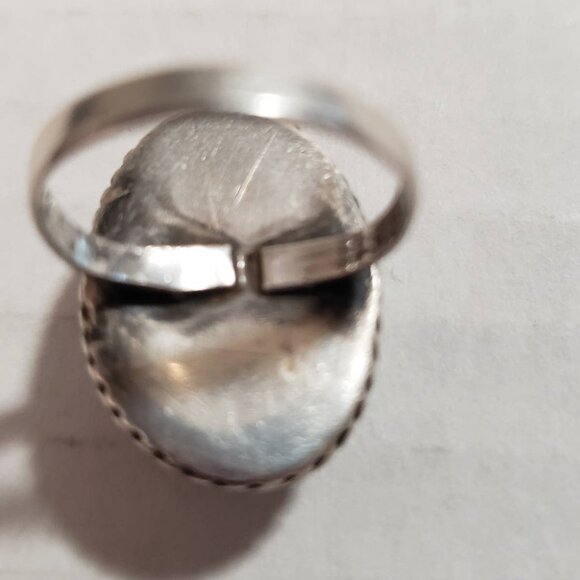 Native American Turquoise Sterling ring sz 5.5   (NAR 1006) - Picture 3 of 5